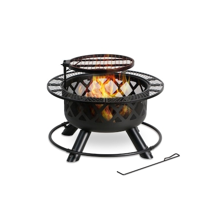 Heatmaxx 32" Wood Fire Pit with Grill SRFP9624